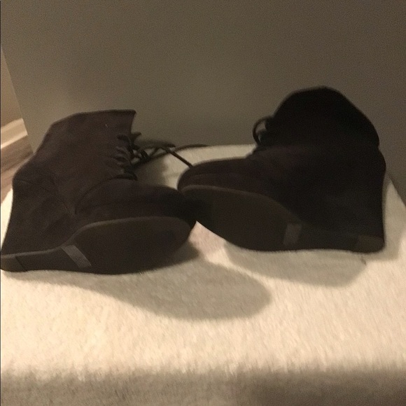 Cupid Suede Wedge Booties - Picture 4 of 9